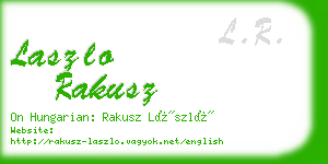 laszlo rakusz business card